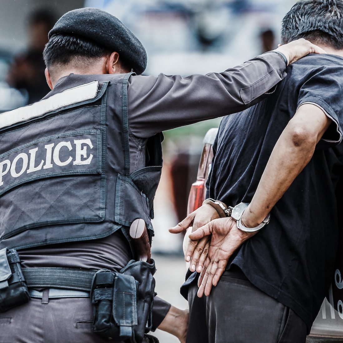 Law enforcement arrests a suspected trafficker (representative image).